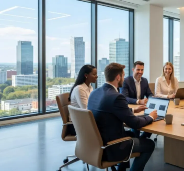 Zespół Sylwia Mioduszewska Accounting & Payroll services  omawiający projekty IT z klientem biznesowym